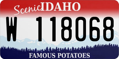 ID license plate W118068