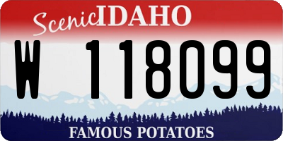 ID license plate W118099