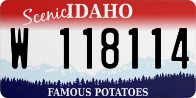 ID license plate W118114