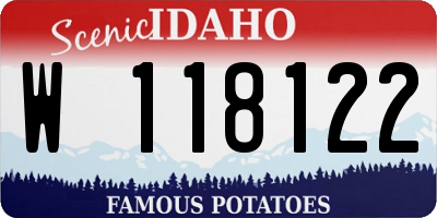 ID license plate W118122