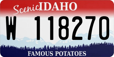 ID license plate W118270