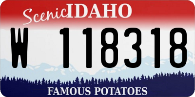 ID license plate W118318