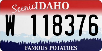 ID license plate W118376