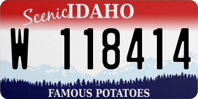 ID license plate W118414