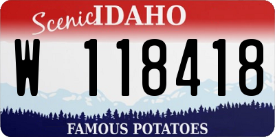 ID license plate W118418