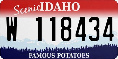 ID license plate W118434