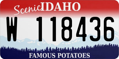 ID license plate W118436