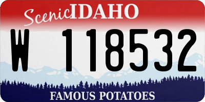 ID license plate W118532