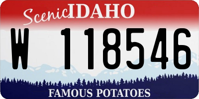 ID license plate W118546