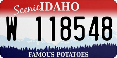 ID license plate W118548