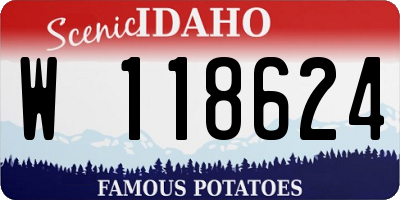 ID license plate W118624