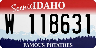 ID license plate W118631