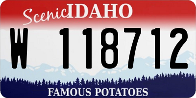 ID license plate W118712
