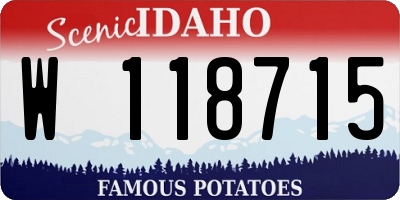 ID license plate W118715