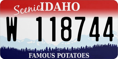 ID license plate W118744
