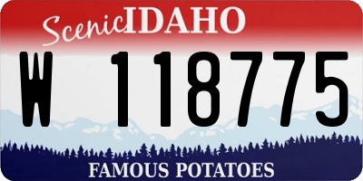 ID license plate W118775
