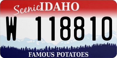 ID license plate W118810