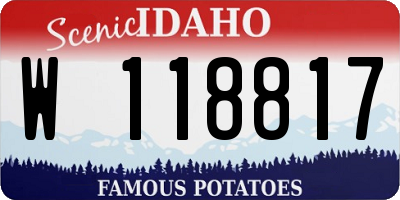 ID license plate W118817
