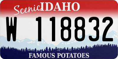 ID license plate W118832