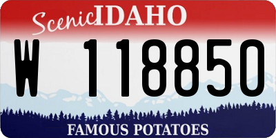 ID license plate W118850