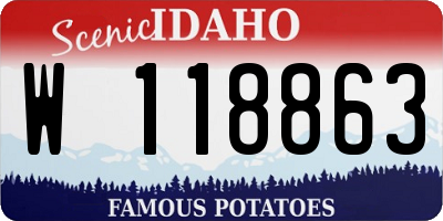 ID license plate W118863
