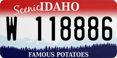 ID license plate W118886