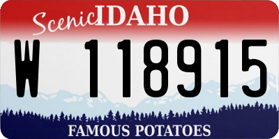 ID license plate W118915