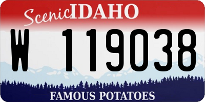 ID license plate W119038