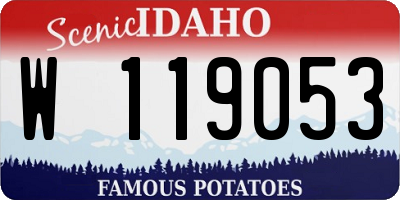 ID license plate W119053