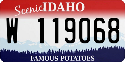 ID license plate W119068