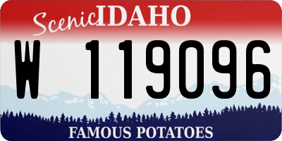 ID license plate W119096