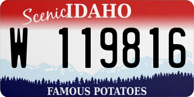 ID license plate W119816