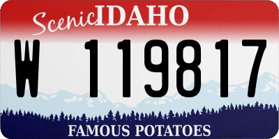 ID license plate W119817