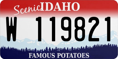 ID license plate W119821