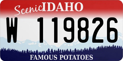 ID license plate W119826