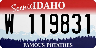 ID license plate W119831