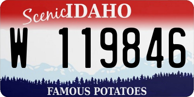 ID license plate W119846