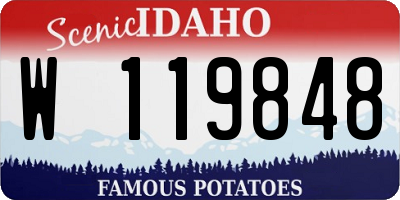 ID license plate W119848