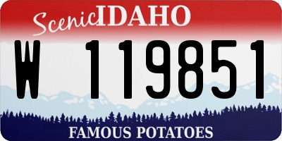 ID license plate W119851