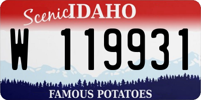 ID license plate W119931