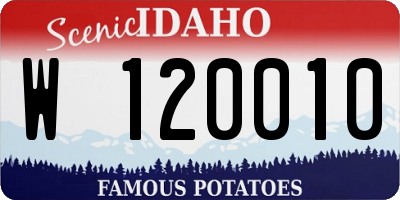 ID license plate W120010