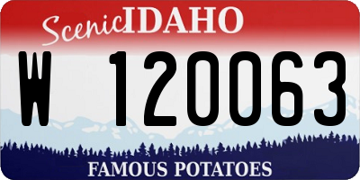ID license plate W120063