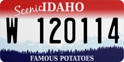 ID license plate W120114