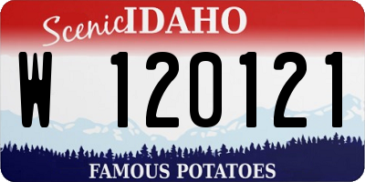 ID license plate W120121