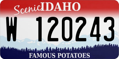 ID license plate W120243