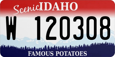ID license plate W120308