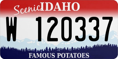 ID license plate W120337