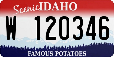 ID license plate W120346