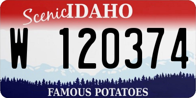 ID license plate W120374