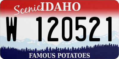 ID license plate W120521